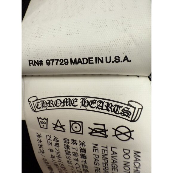 Chrome Hearts Long Sleeve Black T-Shirt With Pocket & Gothic Lettering Californi - Picture 7 of 15